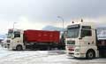 Ani špatné počasí nezastavilo kamiony firmy Annaburger při  dodávce nových strojů